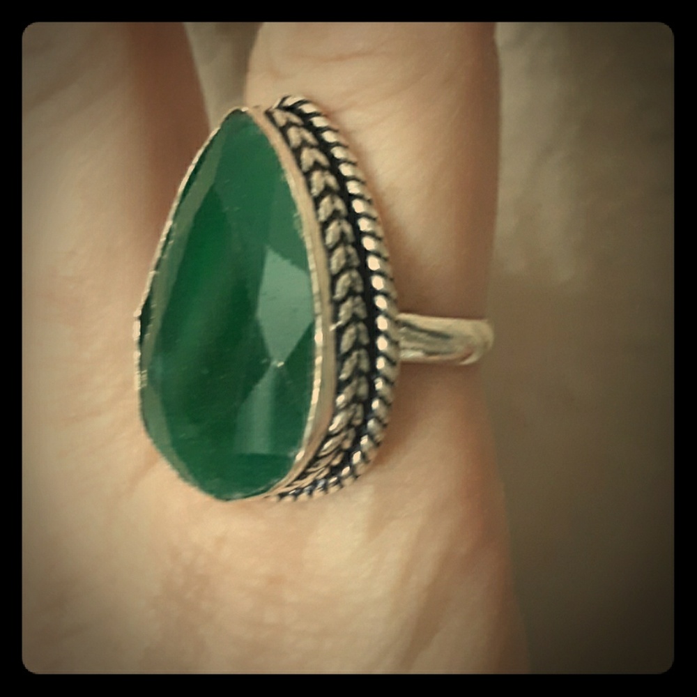New Emerald 925 Silver Ring. - Picture 2 of 8